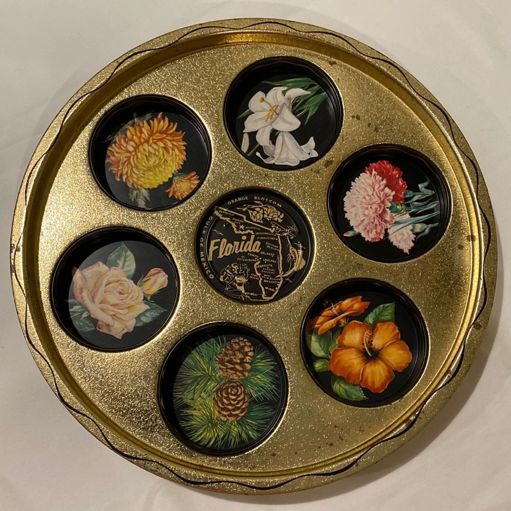 Serving Tray for Drinks Florida Vintage